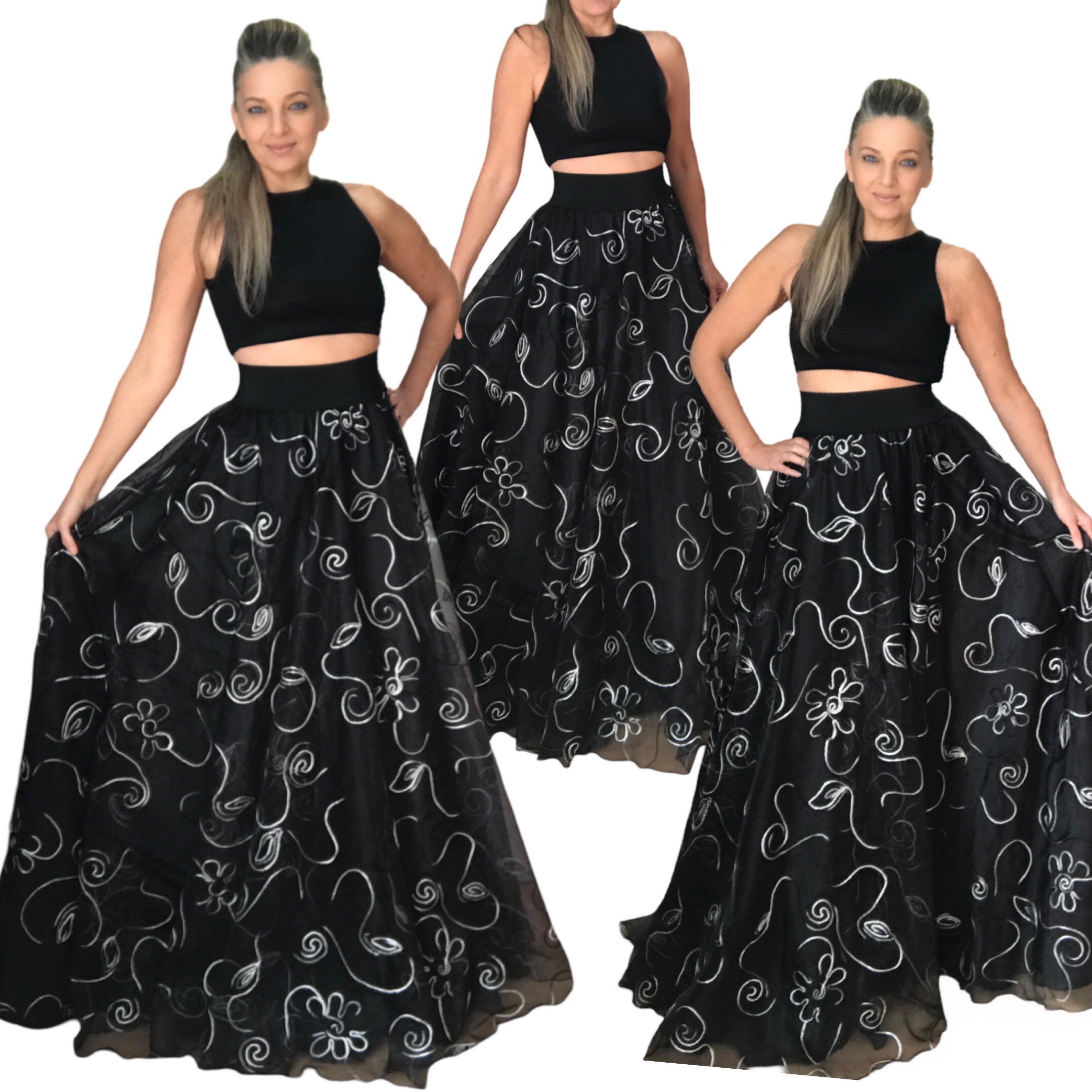 Dlouhá společenská sukně BOROS SK-L-BW05